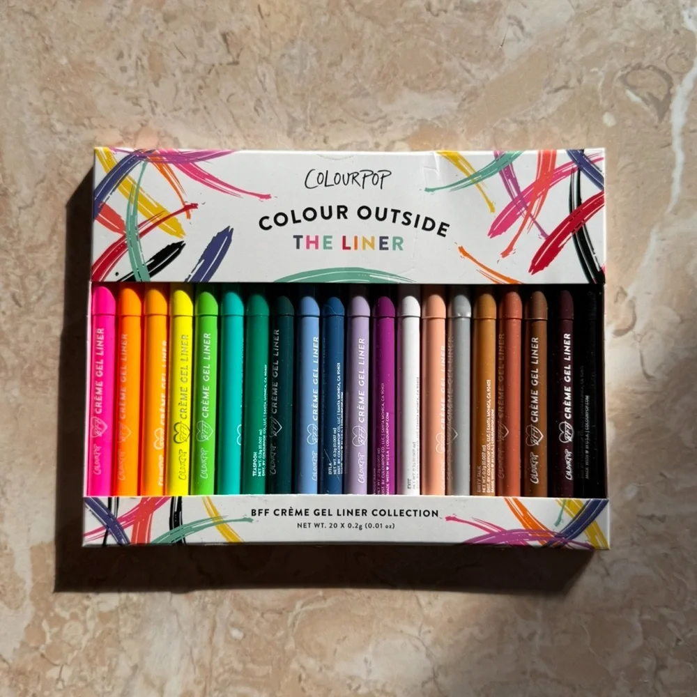 COLOURPOP Colour Outside The Liner Bff Creme Gel Eyeliner 20 pcs Set NEW IN BOX